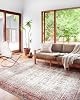 Loloi Layla Collection LAY-12 IvoryBrick 7-6 x 9-6 .13 Thick Area Rug, Soft, Durable, Vintage Inspired, Distressed, Low Pile, Non-Shedding, Easy Clean, Printed, Living Room Rug