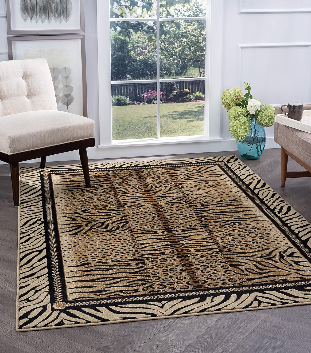 Savannah Beige Area Rug 5x7 - Modern for Bedroom Indoor Entryway and Living Room - Modern Carpet Alfombras para Salas Grandes Modernas