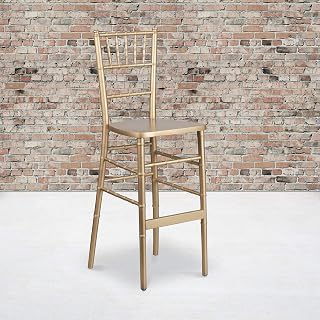BizChair Gold Wood Chiavari Barstool Party & Event Rental