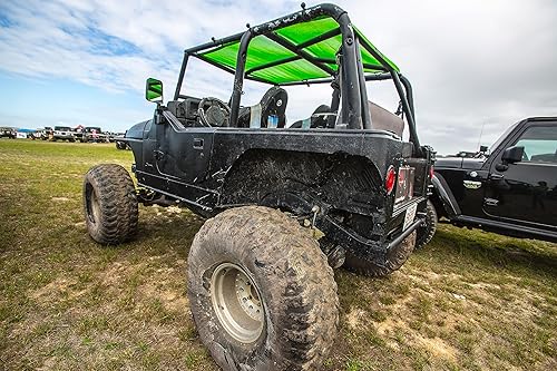 Miniatura 8 de Malla para sombra SPIDERWEBSHADE para Jeep Wrangler con protección UV, accesorio hecho en EE.UU., TJ (1997-2006), Negro