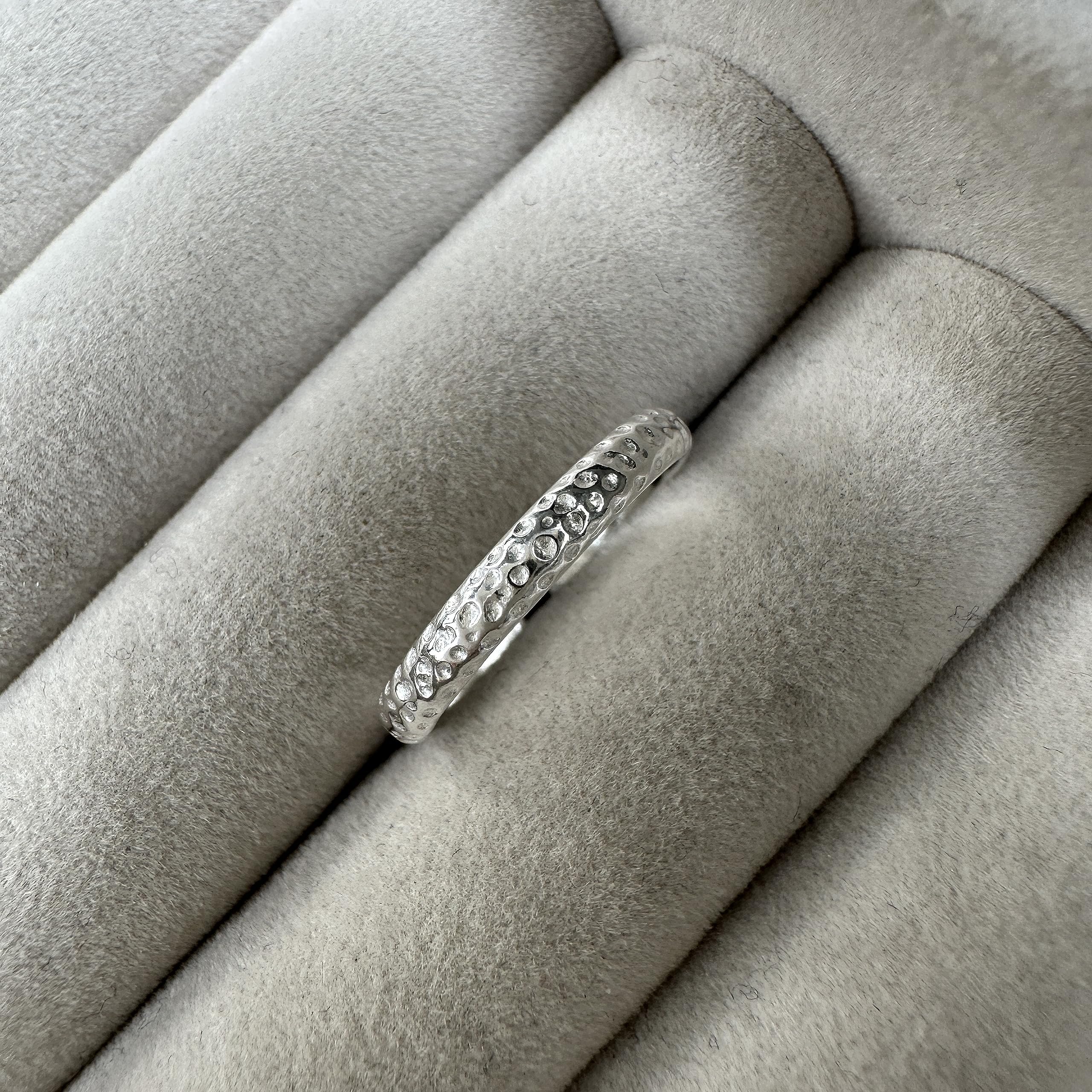 jewellerybox Bague d'Orteil Martelée Ajustable en Argent 925/1000