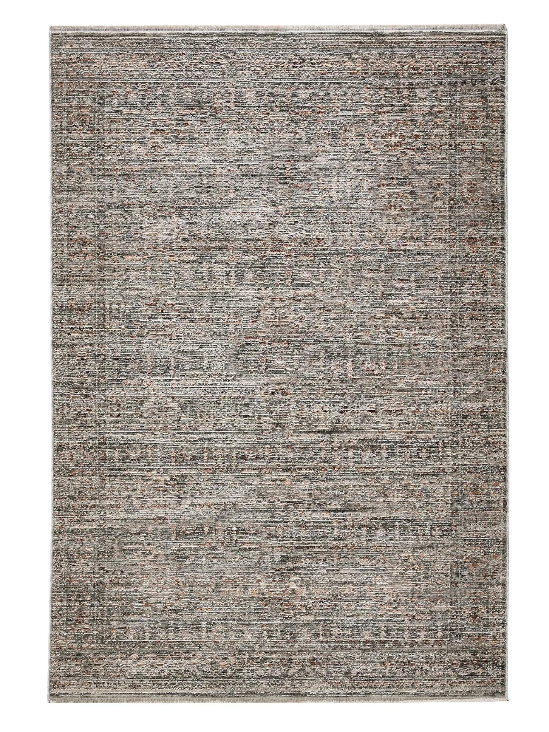benuta Nest Tapis Anwar - Gris/orange - 120 x 170 cm - Fibre synthétique - Rectangulaire & style : traditionnel, oriental - Facile d'entretien pour salon, chambre à coucher