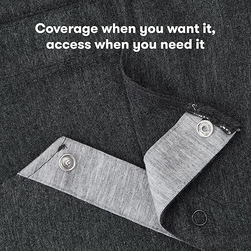 Miniatura 3 de Bata de parto y lactancia Fácil de poner, sin etiquetas, acceso piel a piel y cobertura completa en la espalda