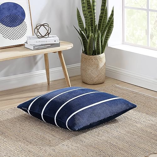 Miniatura 10 de Nautica Funda europea con cierre de cremallera de forro polar suave, elegante decoración del hogar para cama o sofá, artículos esenciales para el