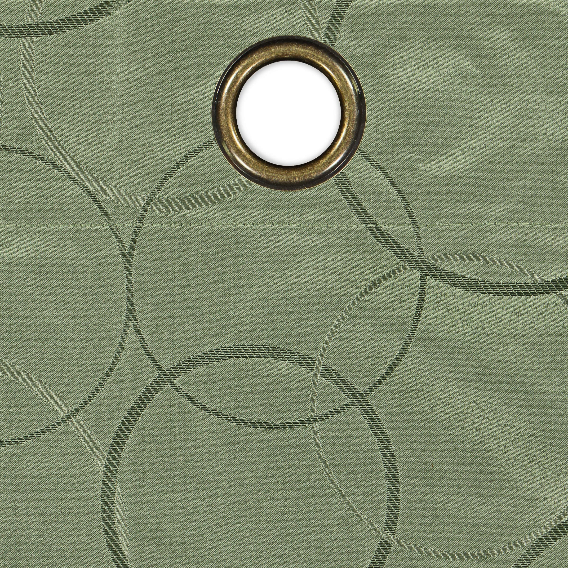 Eclipse Meridian Thermal Insulated Single Panel Grommet Top Darkening Curtains for Living Room 42" x 108", Sage - Image 4