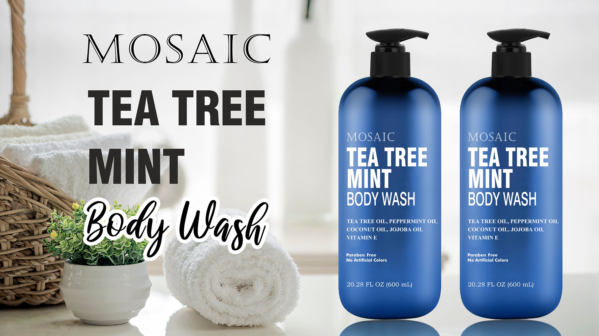 Amazon.com : Tea Tree Body Wash with Mint & Shower Gel with