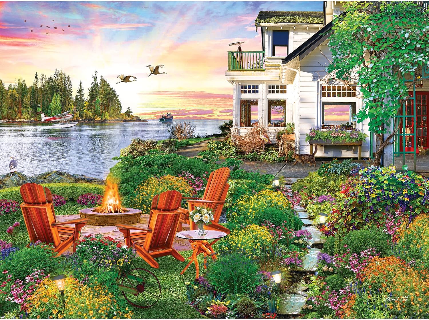 RoseArt - My Happy Place - Harbor House - 750 Piece Jigsaw Puzzle for Adults