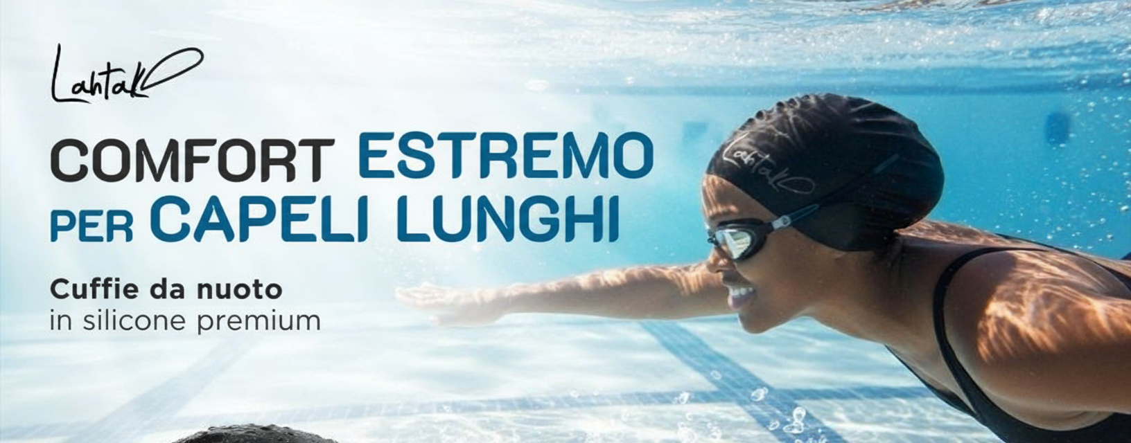 Cuffia Da Nuoto In Silicone Per Capelli Lunghi – Unisex, Elastica, Viola, Adatta A Donna E Uomo