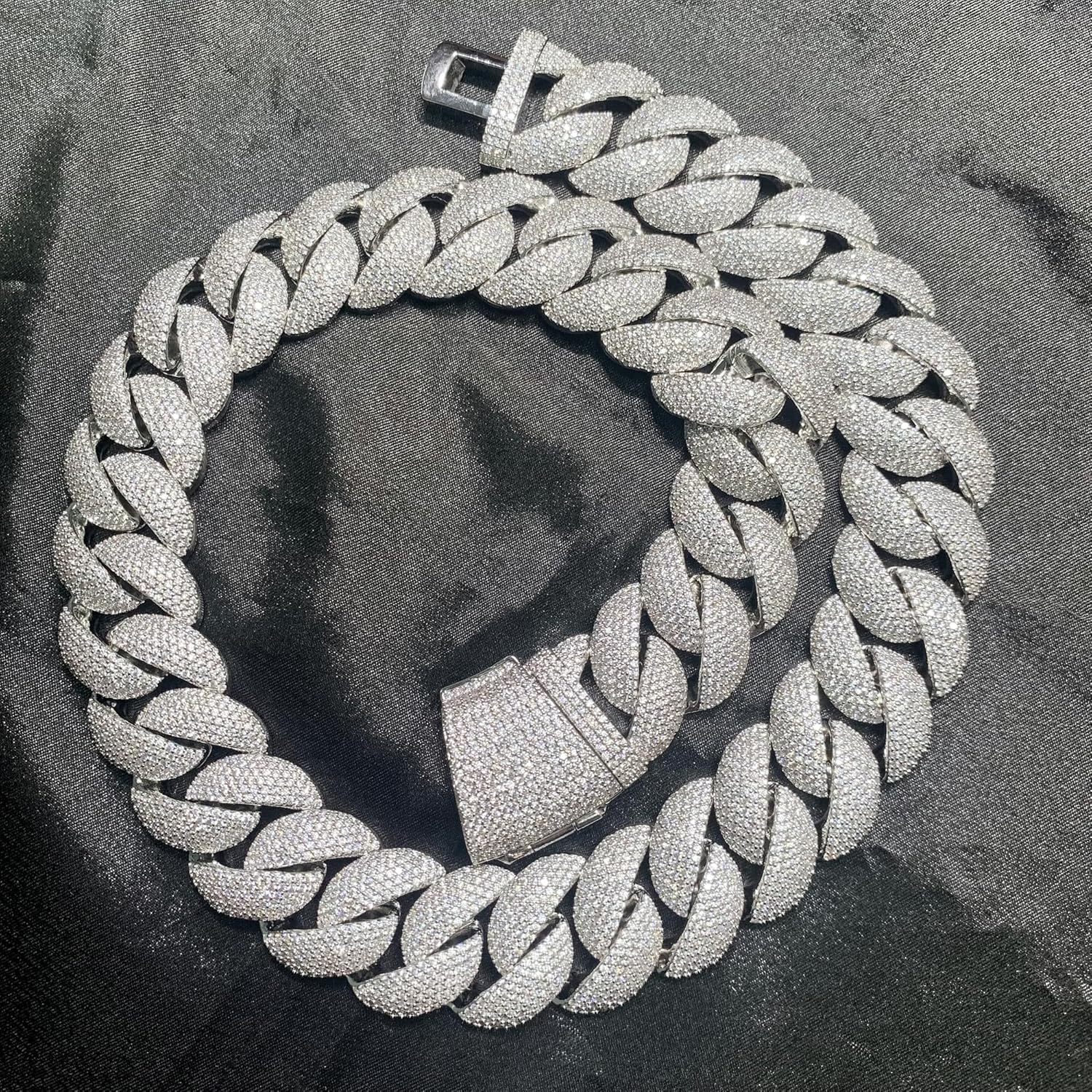 ICEDIAMOND Men's Luxury 24MM Bubble Arc CZ Diamond Cuban Link Chain Necklace, 18K Gold Plated Iced Out Fully Shine 5A Zirconia Hip Hop Jewelry - Image 8