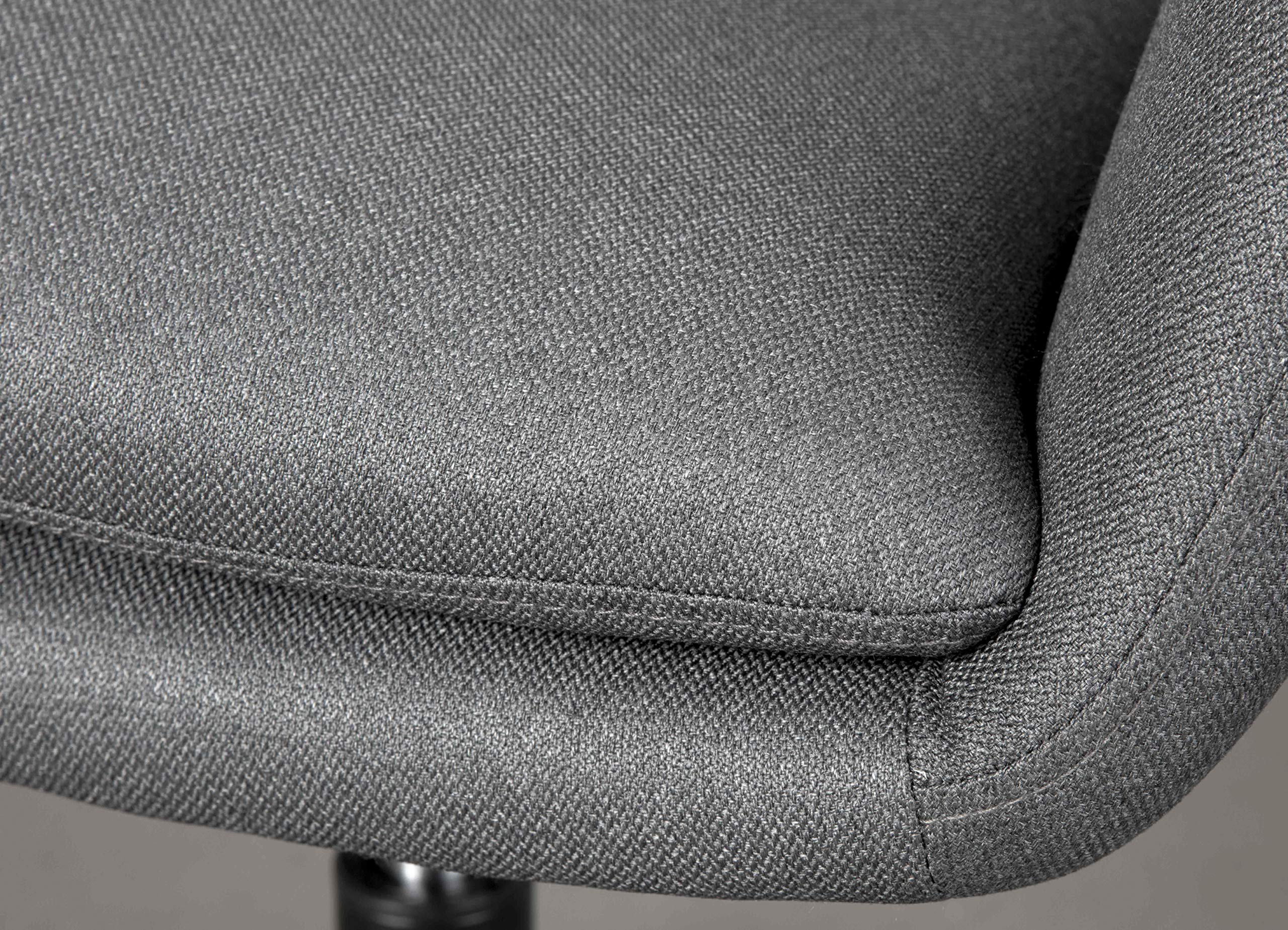 Inter Link - Sedia girevole - Sedia da ufficio - Home Office - Sedile a secchiello - Altezza regolabile - Ruote di sicurezza - Workrelaxed - Fino a circa 100 Kg - Grigio