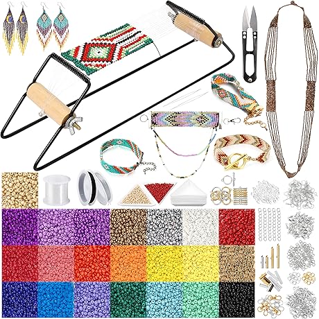 PP OPOUNT Value Bead Loom Kit: Unleash Your Creativity with 11343 Pieces...