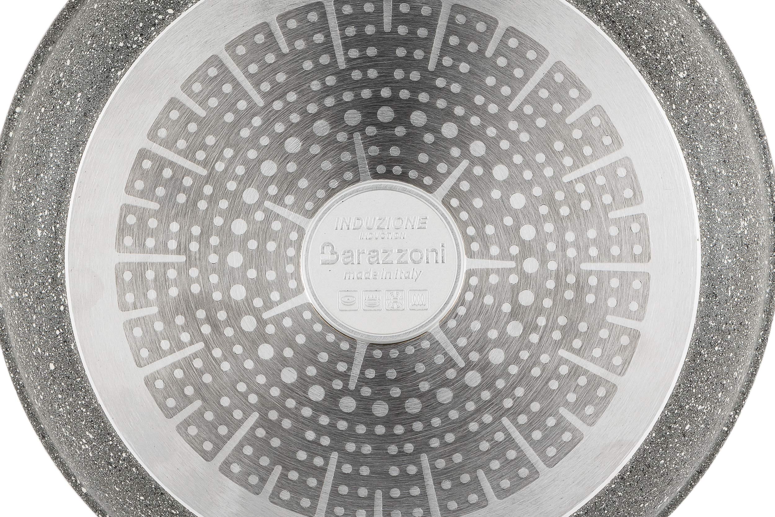 Barazzoni, Linea induction facile plus, Saltapasta - Wok ø28cm, manico staccabile, Made in Italy