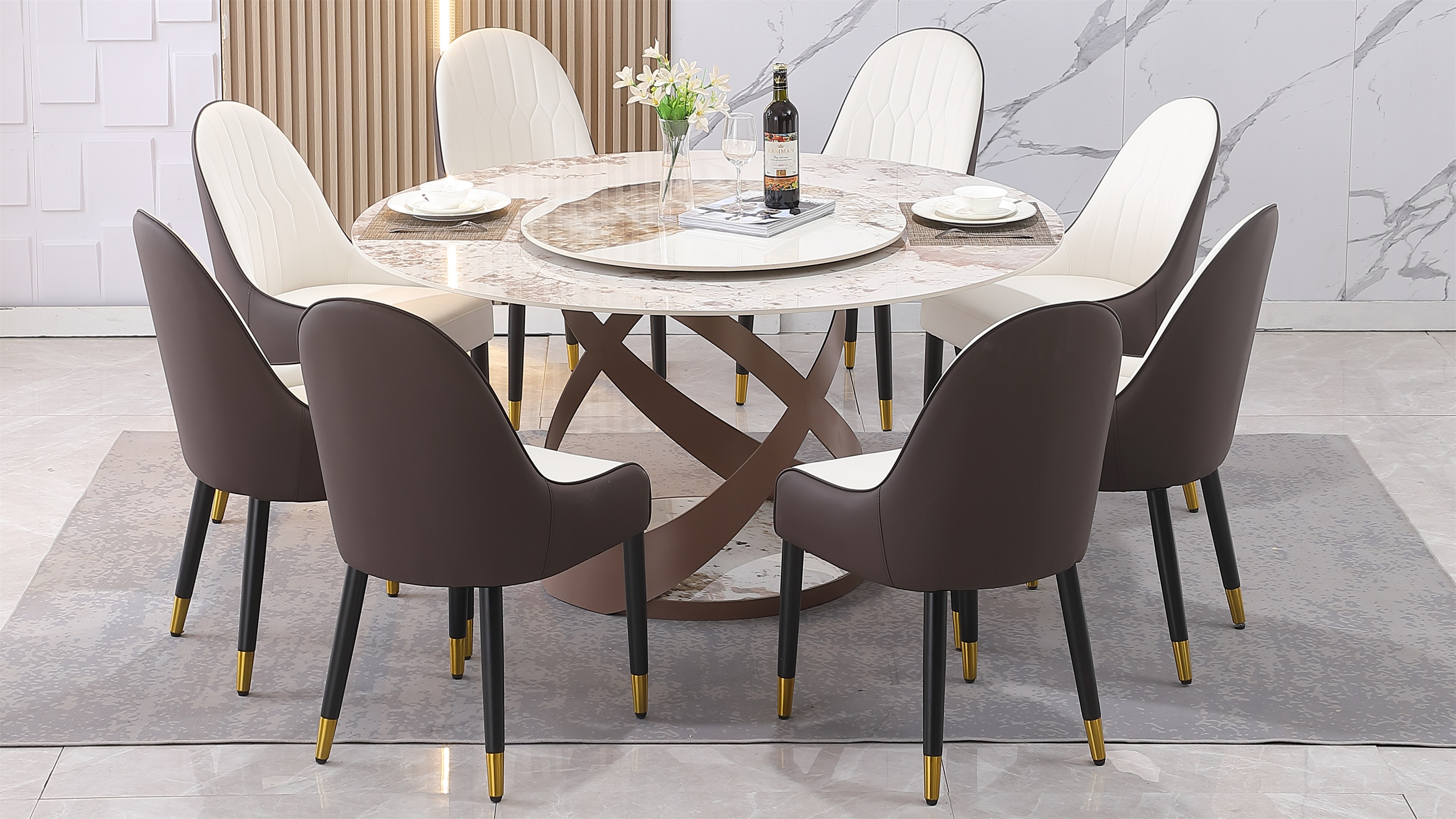 Amazon.com - Legendstone Modern Round Dining Table, 59