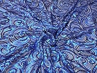 Vista 5 de The Spiral Sequin - Tela de lentejuelas rizadas de 3 pies y 1 yardas, sobre malla de polietileno, por el patio, tela de lentejuelas, mantel, lino