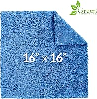 Vista 5 de GREEN LIFESTYLE Chamois - Paquete de 6 toallas de microfibra de microfibra sin bordes, toalla de microfibra para automóvil, toallas de secado