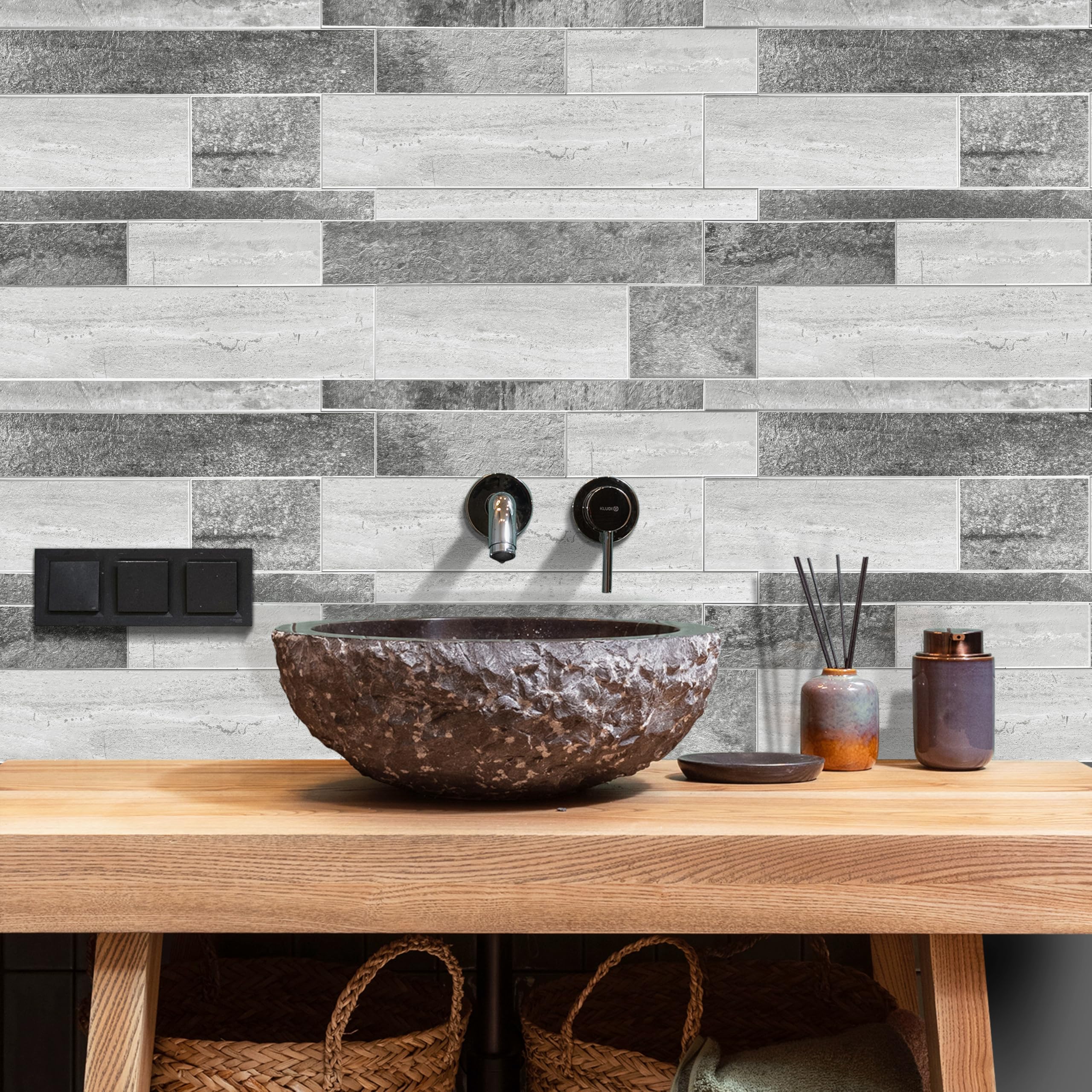 D-c-fix Premium Sticker Carreau Marbre 30,5 X 30,5 Cm - Carrelage Autocollant Cuisine Et Salle De Bain