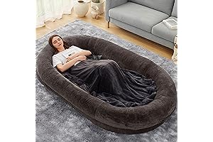 DOGKE Large Human Dog Bed: Luxury Fur Oasis for You and Your Furry Friend