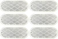 Vista 10 de Reflectores ovalados rojos/ámbares autoadhesivos o con montaje para taladrar, montaje rápido SAE 13 DOT (Rojo, 6)