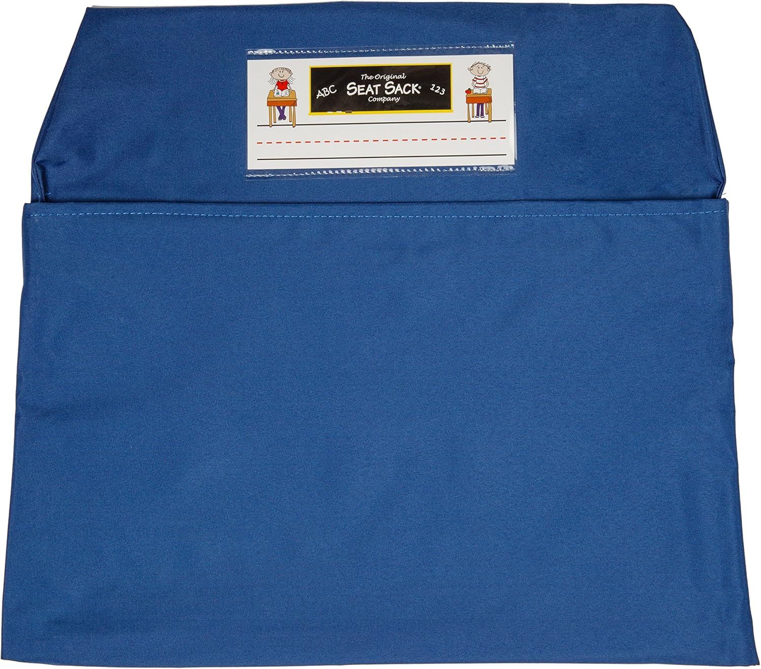 Seat Sack Large Chair Storage Pocket - 17 Inches, Blue - Perfect Organizer for Classroom Chairs, Durable and Spacious Chair Pocket for Classroom Storage and Organization
