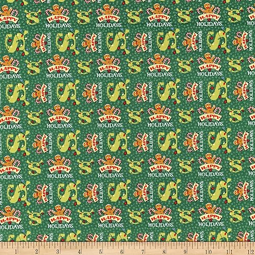 Miniatura 1 de Carácter Winter Holiday II Shrek Dear Santa Green, Tela de The Yard