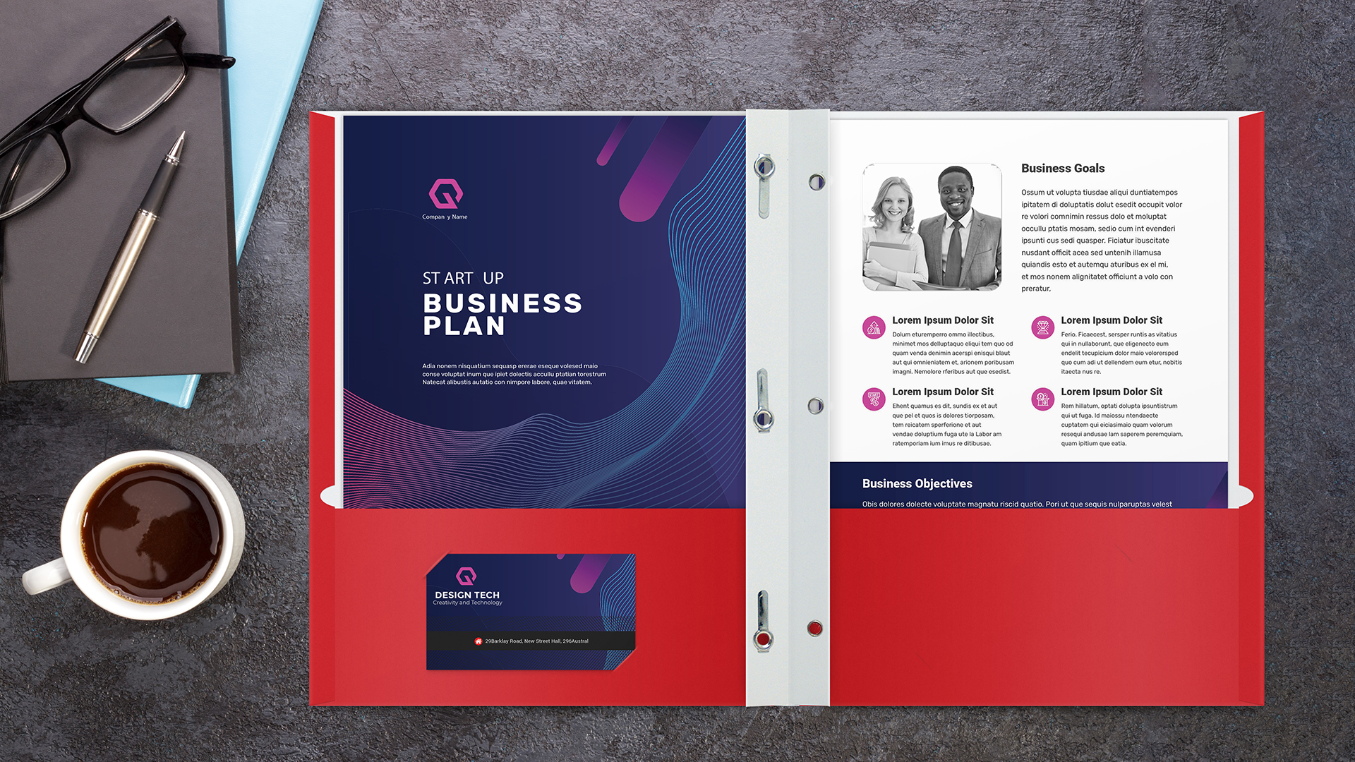 Red Paper 2 Pocket Folders with Prongs, 50 Pack, by Better Office