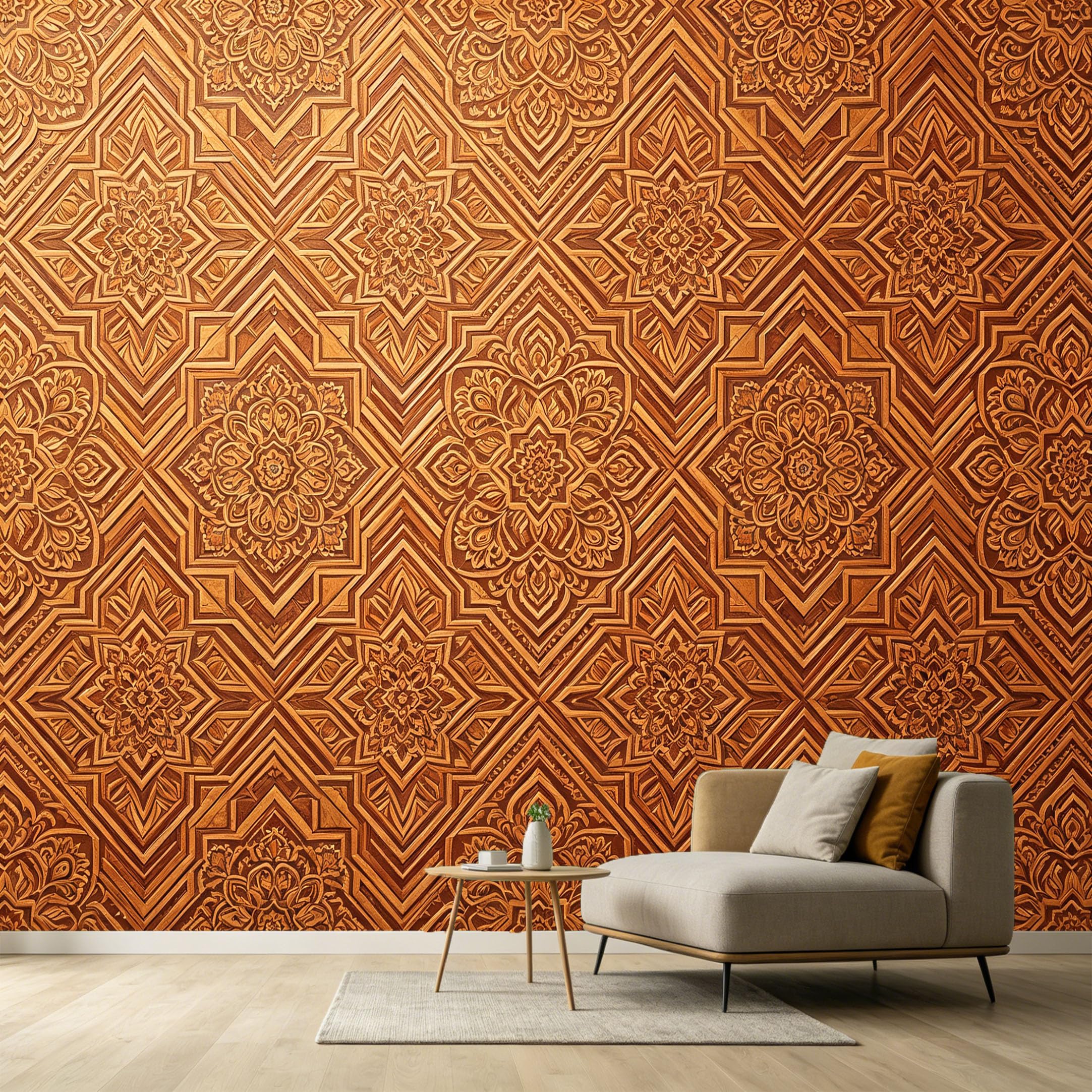 Custom Size Wall Murals Geometric Wood Texture Pattern Neoclassical Contemporary SelfAdhesive Wall Fabric Removable Large Wallpaper for Photo Living Room Interior Decor