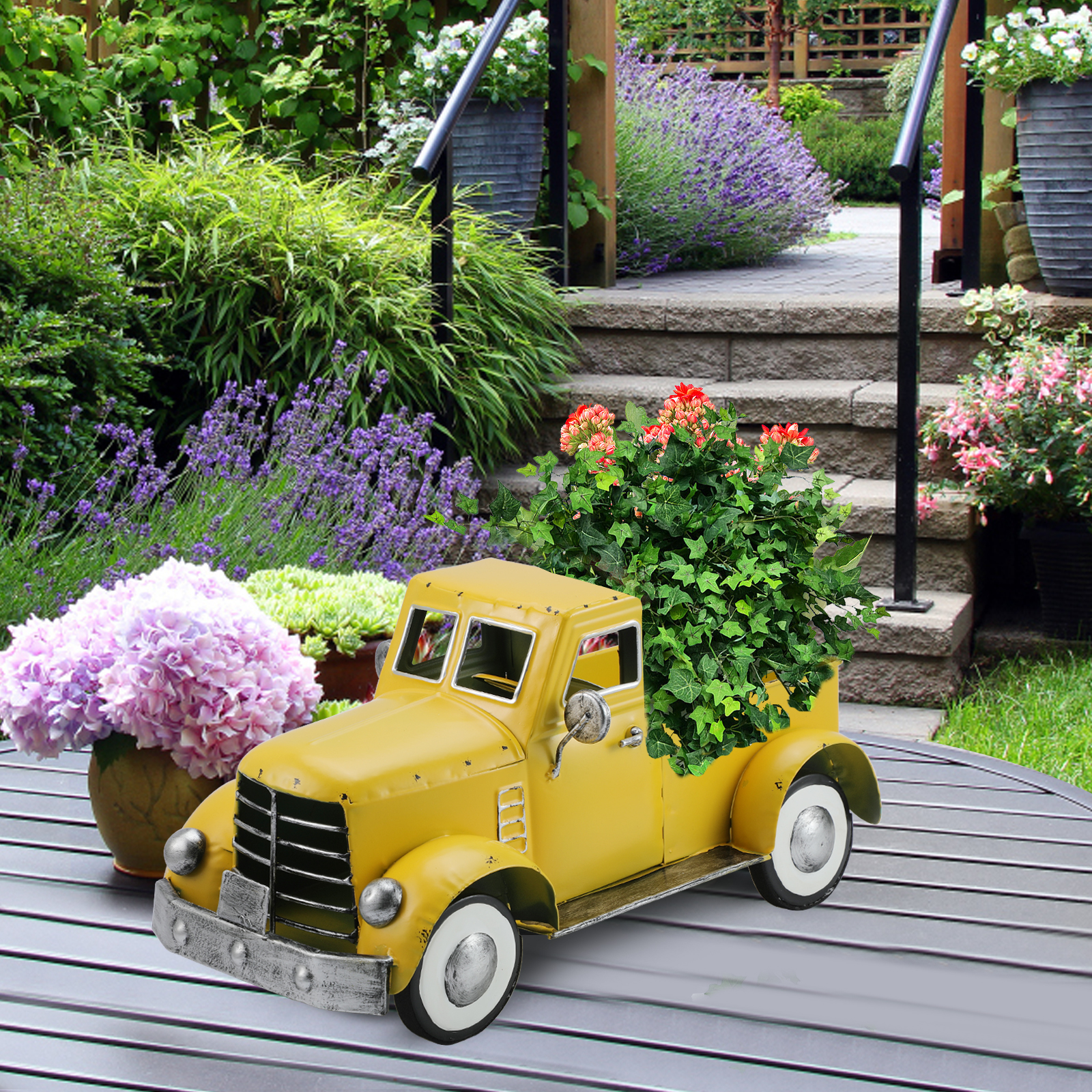 Amazon.com: Addbliss Vintage Farmhouse Yellow Fall Truck Decor