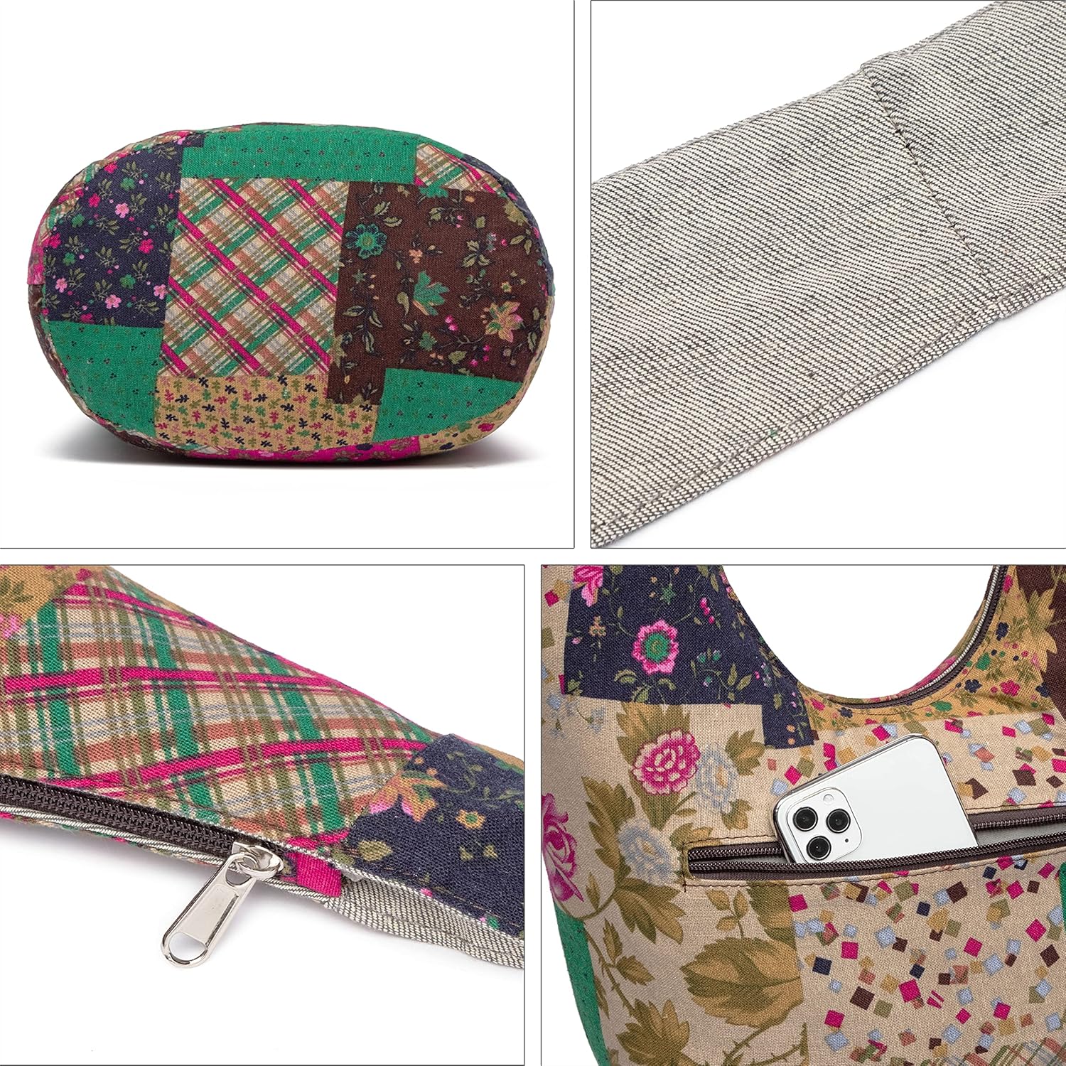 Women Shoulder Handbags Fashion canvas Hippie Crossbody Bags Bohemian Animal Prints Hobo Bags - Image 7