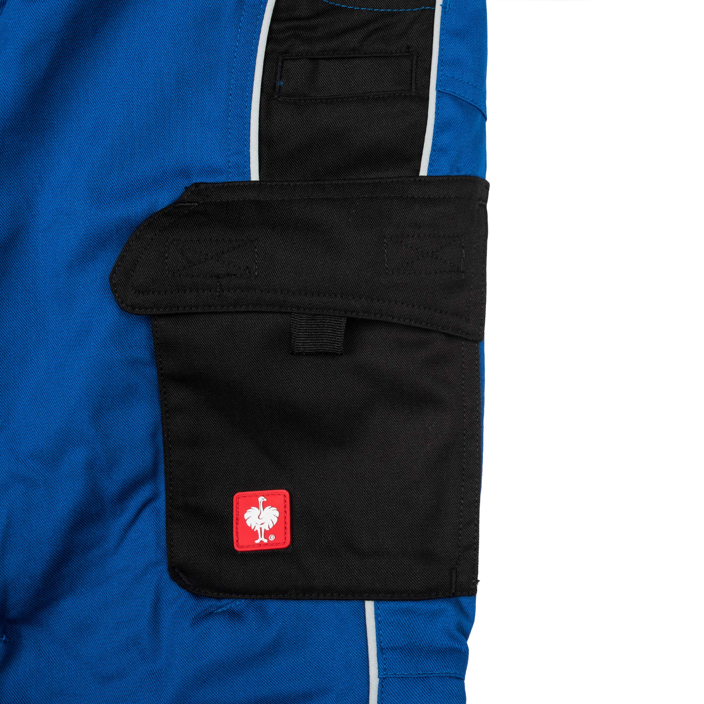 e.s. Active Engelbert Strauss - Pantaloni da lavoro per bambini, blu fiordaliso/nero, blu e nero, 122-128 cm