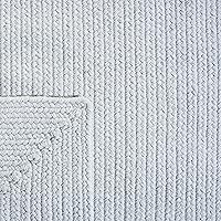 Vista 6 de SAFAVIEH Braided Collection BRD176A - Alfombra de pasillo reversible de algodón, hecha a mano, 2 pies 3 pulgadas x 8 pies, color azul claro