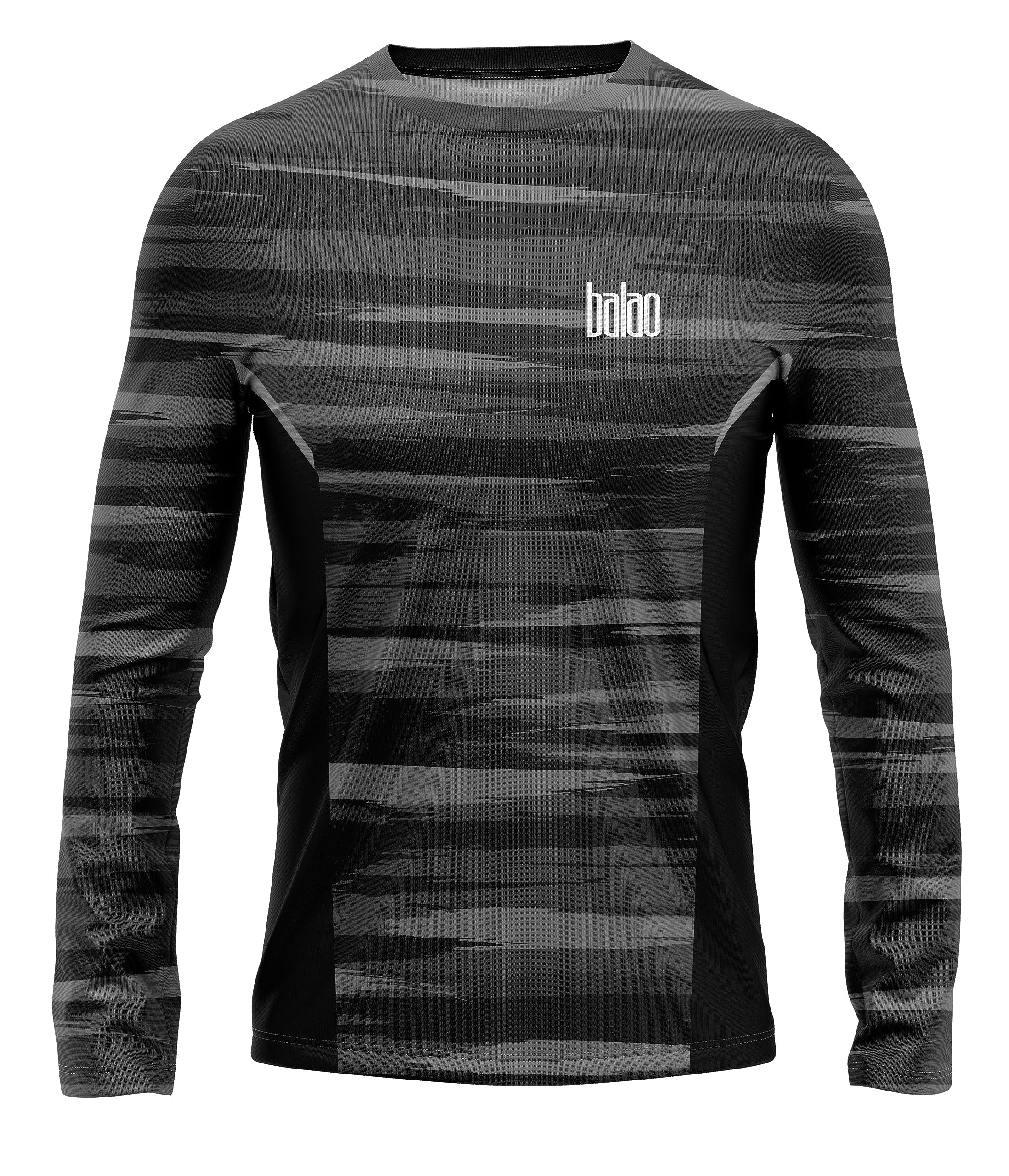 Made in USA Fishing Shirts for Men Long Sleeve Lightweight Dri Fit UPF 40+ Sun Protection Quick Dry Running Hiking Tshirts Shirt Balao Edge Stripe Gray Small