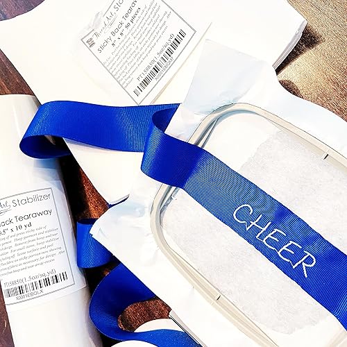 Miniatura 6 de Threadart Estabilizador de bordado con parte trasera adhesiva, rollo de 9.5 pulgadas x 10 yardas, para bordado a máquina, estilos adicionales de