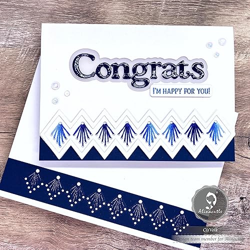 Miniatura 6 de Alinacutle 2 piezas de bordes de tarjetas de puntada troquelada para cortar metal para hacer tarjetas hechas a mano álbum de recortes, plantilla de