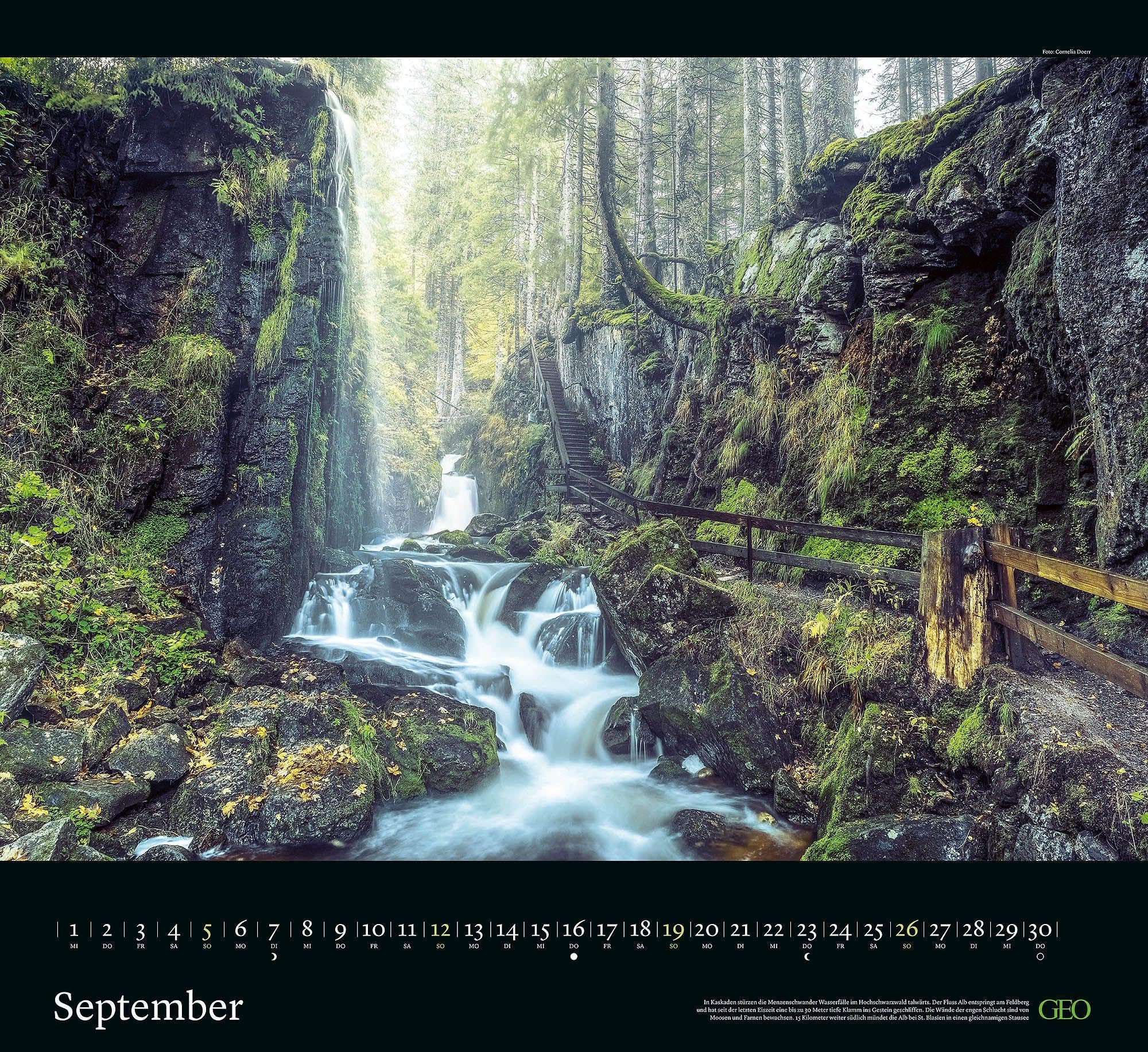GEO Naturwunder Deutschland 2027: Wandkalender 60x55 cm mit 12 Fotografien, deutschem Kalendarium und Spiralbindung