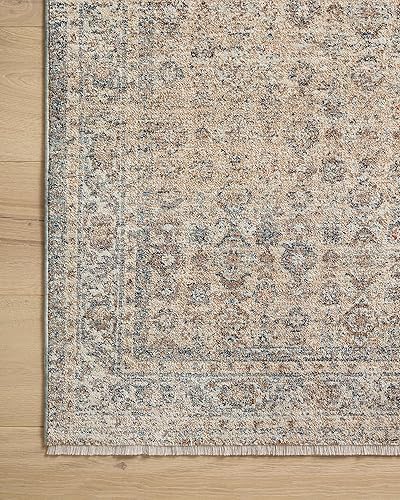 Miniatura 8 de Angela Rose x Loloi Blake Collection BLA-04 - Alfombra decorativa BeigeDenim de 4 pies x 5 pies 7 pulgadas
