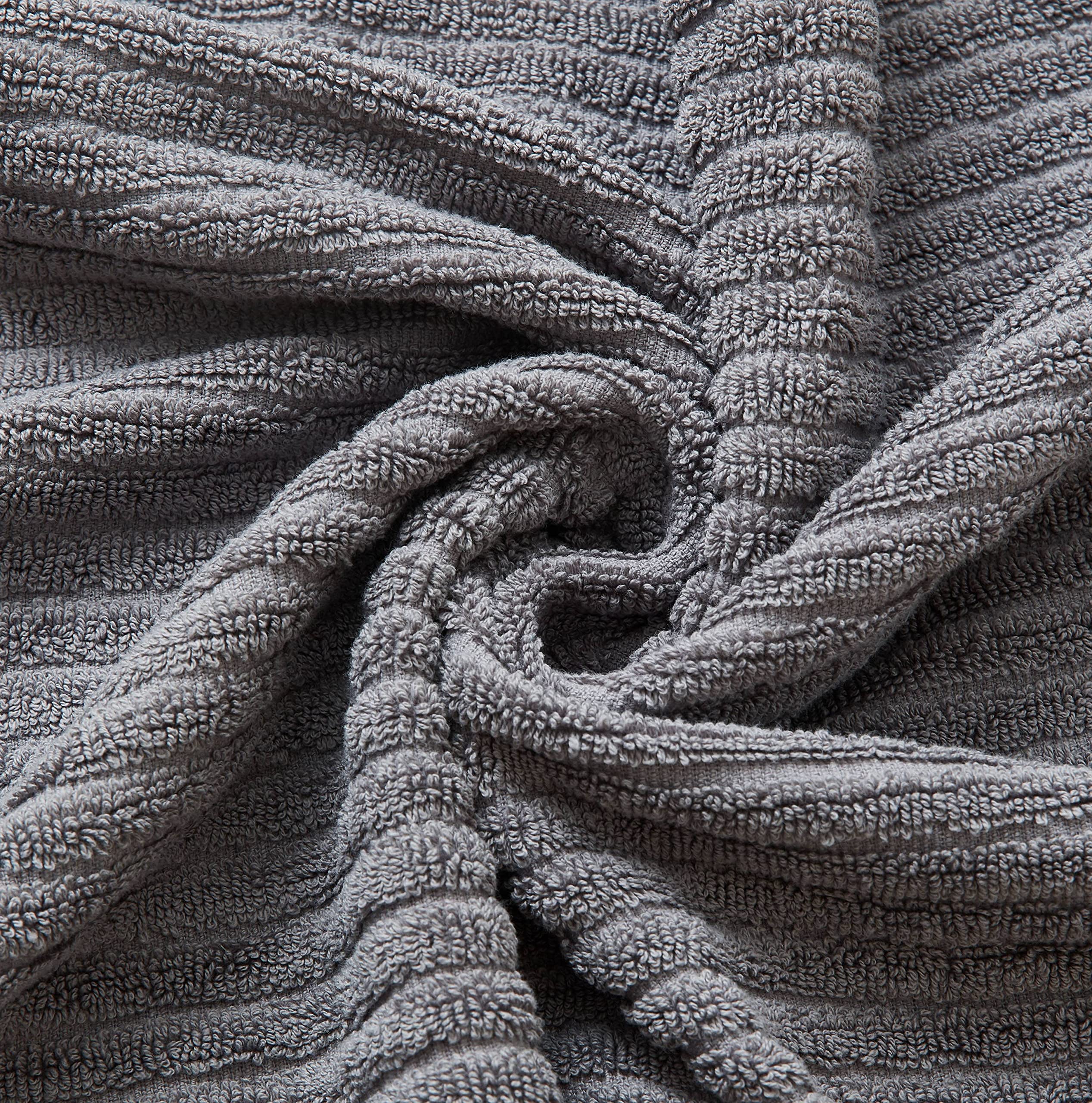 Nautica Asciugamani da bagno, morbido cotone assorbente, accessori essenziali per il bagno moderno, certificati Oeko-Tex, grigio (signature grey), 6 pezzi