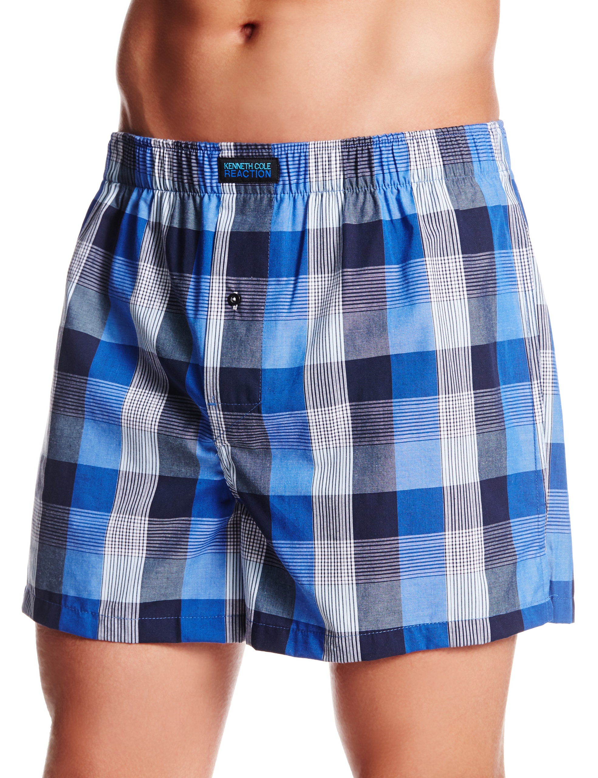 Kenneth Cole REACTION Men's Traditional Plaid Woven Boxer Short