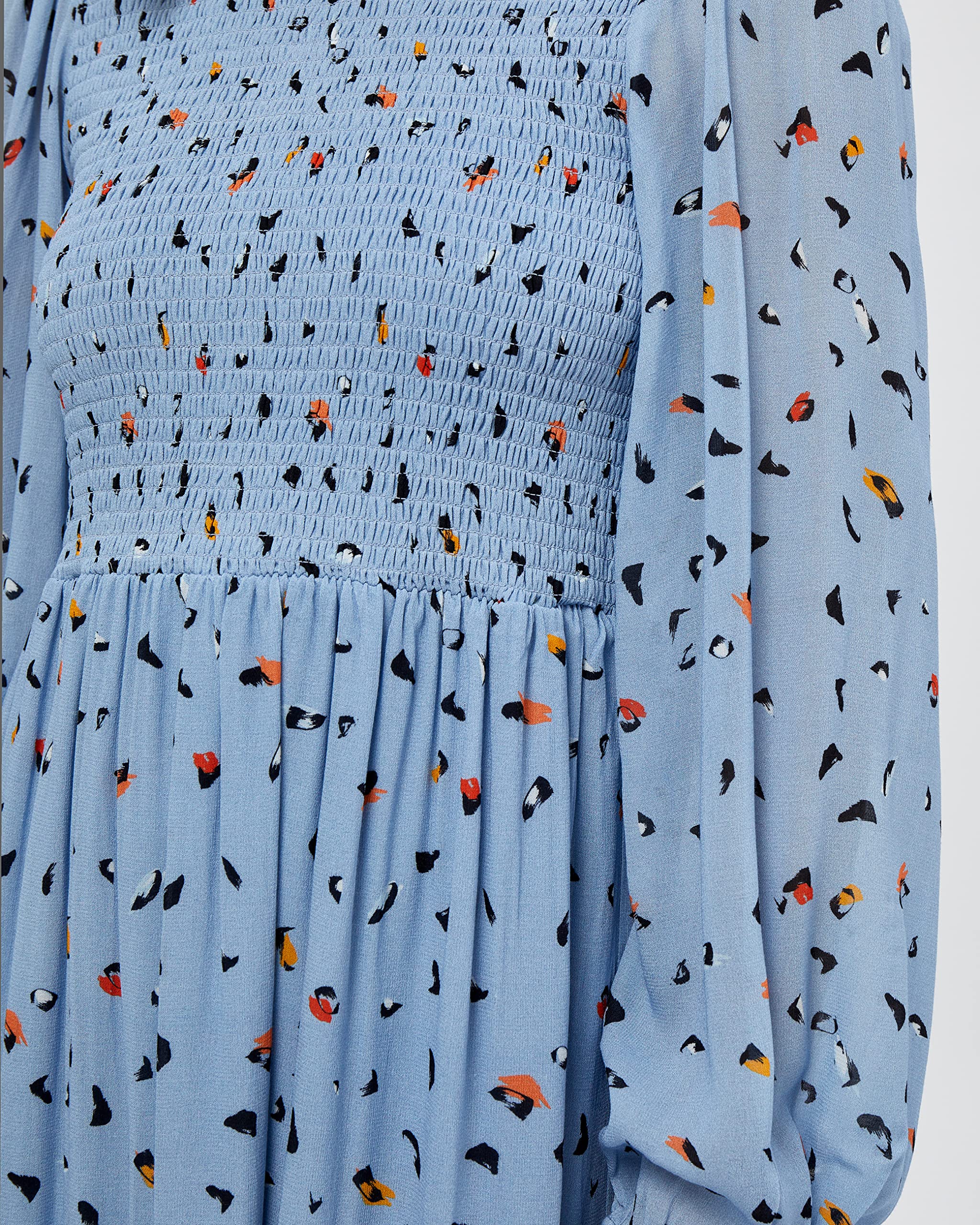Minus Livina sukienka damska, 9367 Forever Blue Shape Print, 40