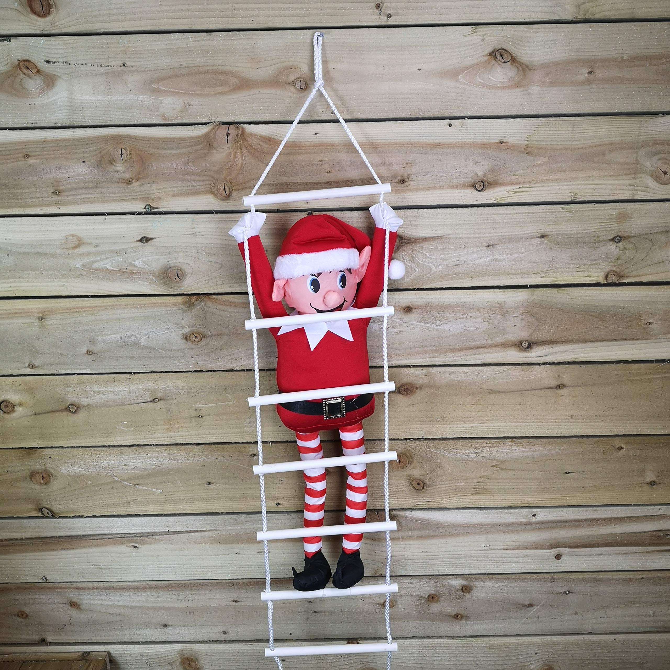 Elves Behavin' Badly Elves Behaving Badly 80Cm Elf On A Ladder Christmas Festive Character Decoration