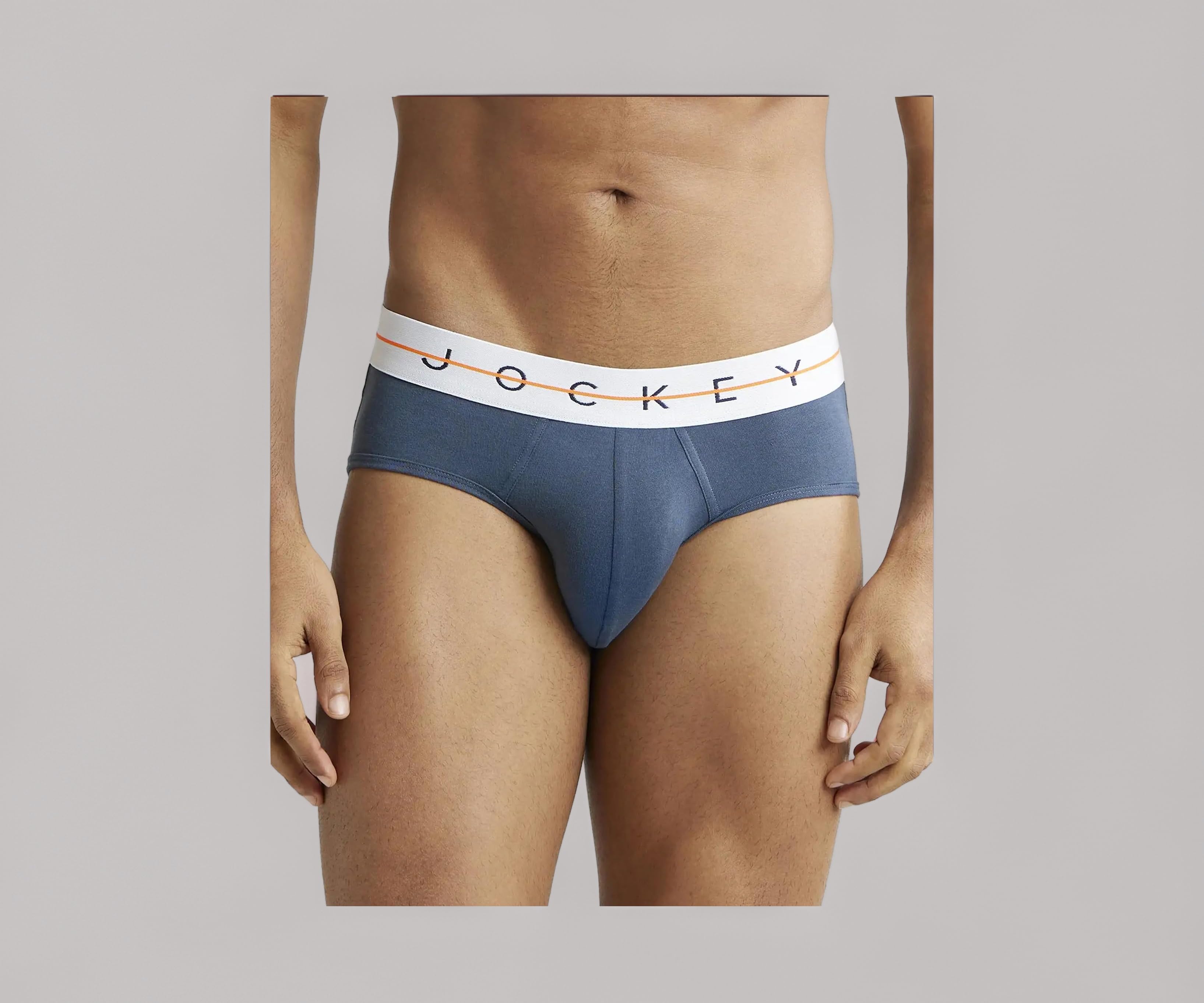 NY15 Men's Super Combed Cotton Elastane Stretch Solid Brief with Ultrasoft Waistband