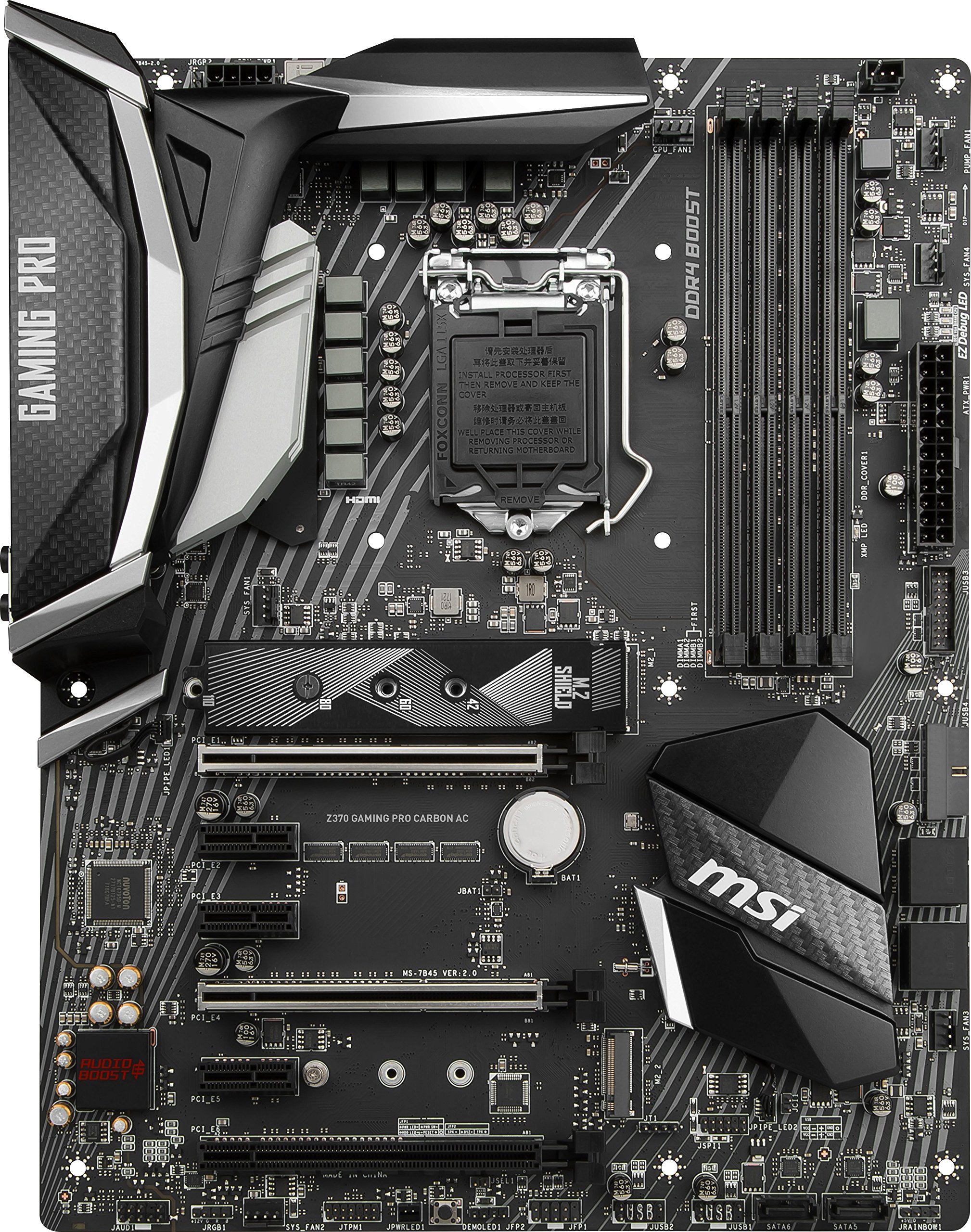 MSI Z370 Gaming Pro Carbon AC Tarjeta Madre, Negro : Amazon.es