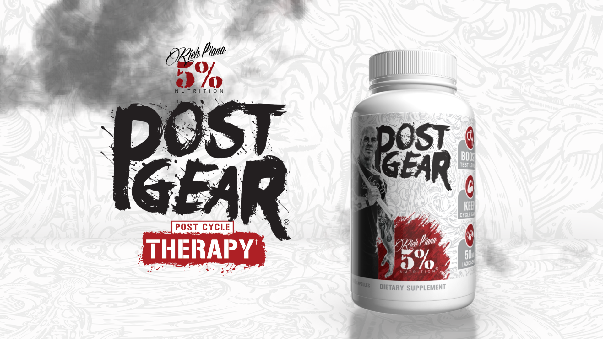 5% Nutrition Rich Piana Liver & Organ Defender with NAC + Post Gear PCT + Bigger by The Day (Bundle) : Health & Household