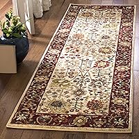 Vista 10 de SAFAVIEH Kashan Collection - Alfombra de pasillo, 2 pies 6 pulgadas x 8 pies, color beige y gris topo, diseño oriental tradicional, no desprende