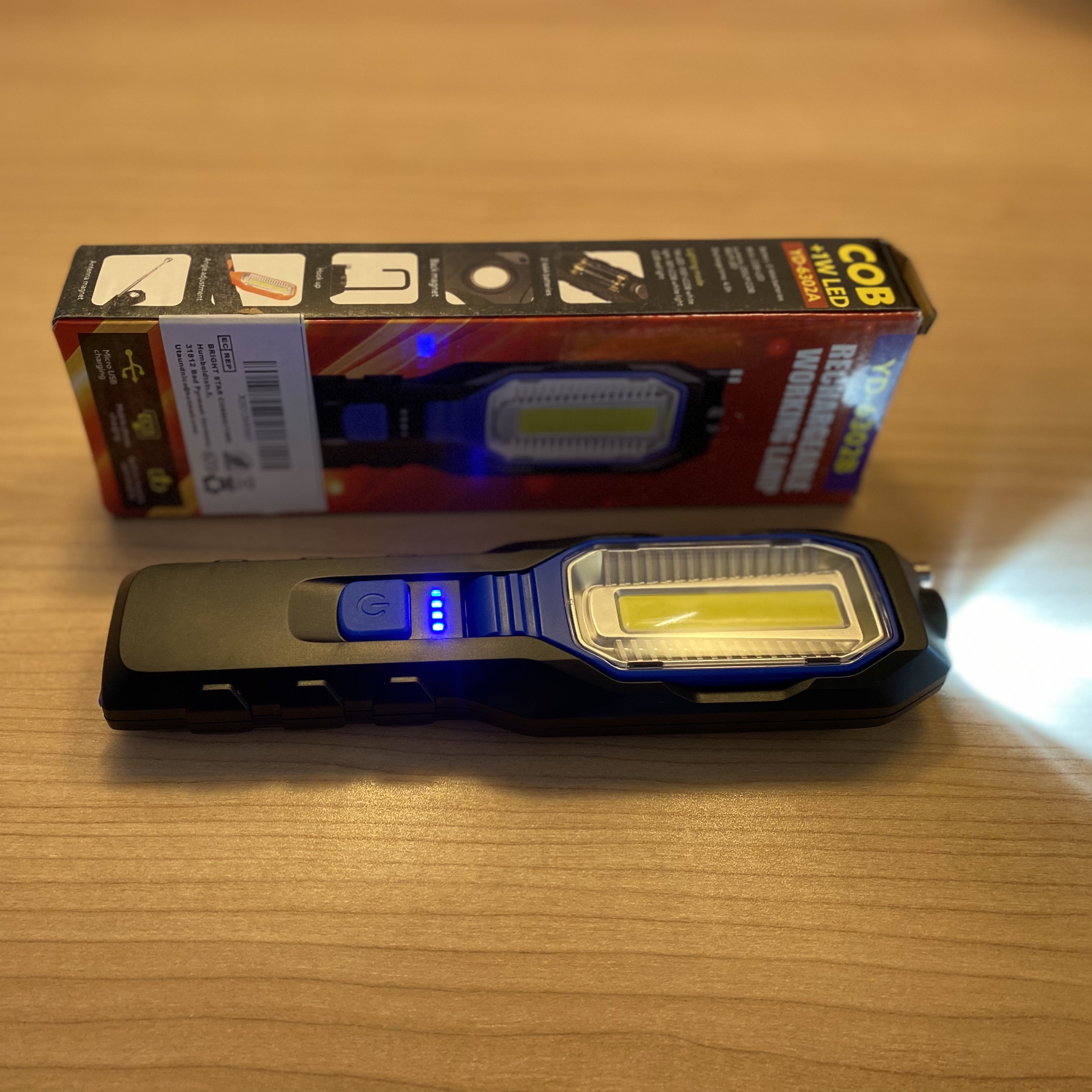 Lampada Da Lavoro A LED COB Ricaricabile Trame USB - Foto 4