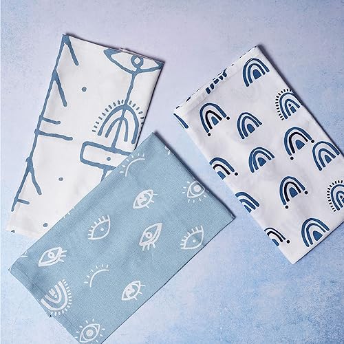 Miniatura 4 de Folkulture Toallas de cocina o paños de cocina, paños de cocina o paños de cocina de algodón con lazo para colgar con soportes para ollas para