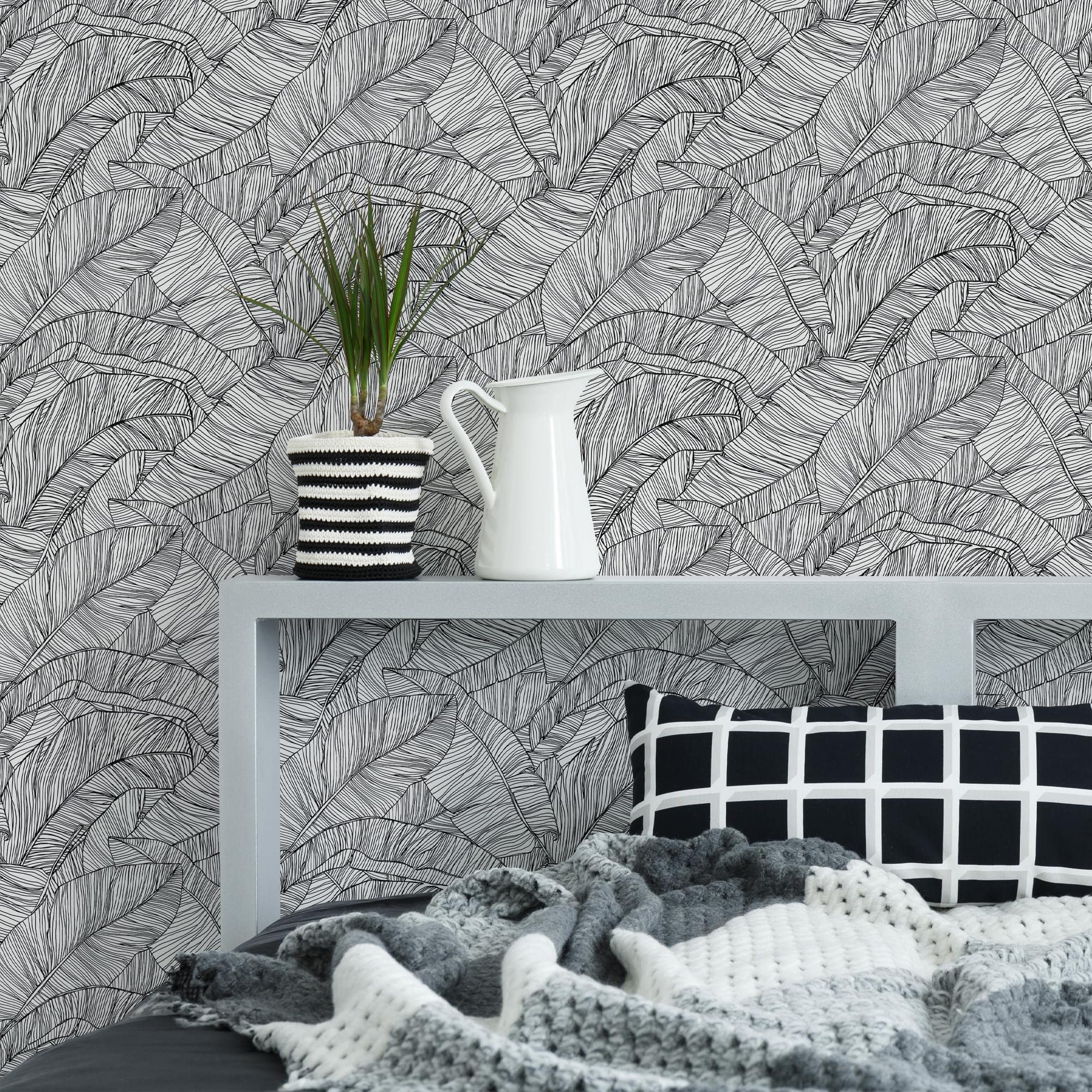 Superfresco Easy Kaya Mono Tropical Leaf Wallpaper from B&Q