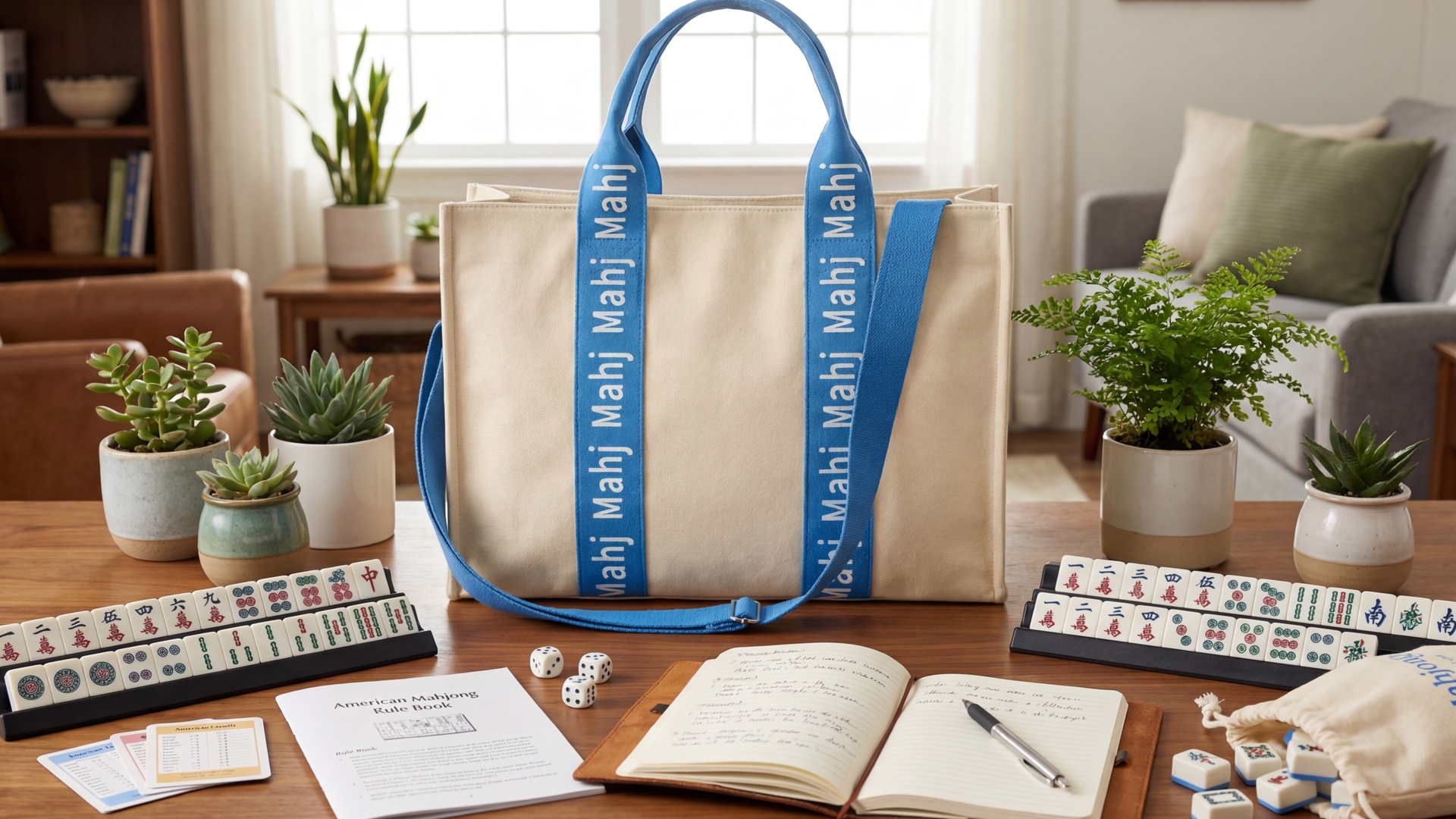 Amazon.com: Locmeo Empty Mahjong Bag for Tiles 22x15x6 Inches