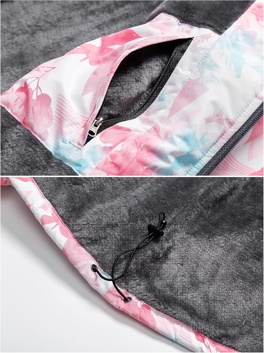 Pursky Women's Waterproof Ski Jacket Winter Snow Coats Fur Hooded Raincoat Parka - Image 7