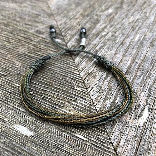 Miniatura 5 de Custom Sized Camouflage Bracelet Camo Army Military Green String Cord Adjustable Drawstring Hunter Gift