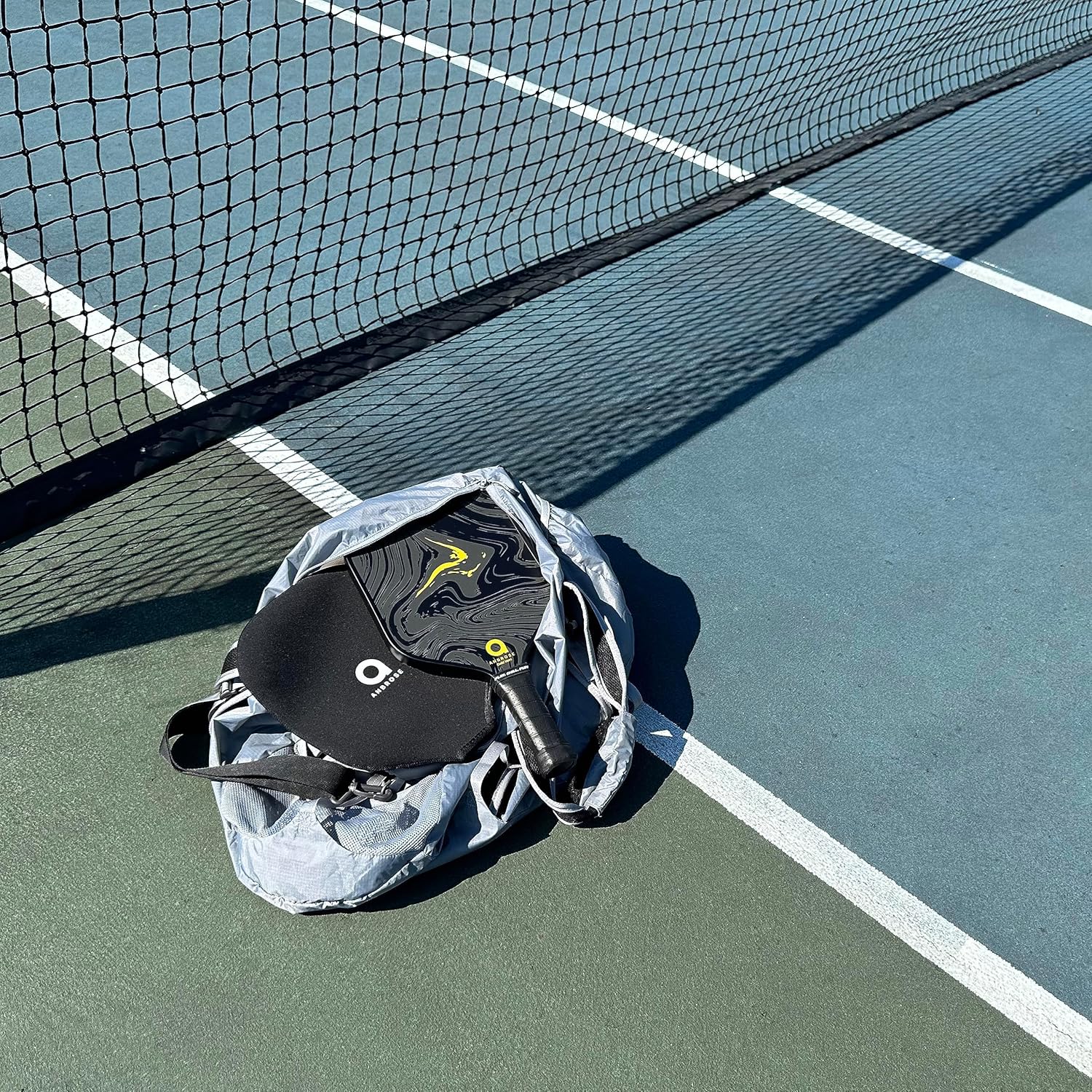 A. Anbrose Pickleball Paddle | Extra Wide Paddle Shape | USAPA Approved | Carbon Fiber Face | Polypropylene Honeycomb Core | Lightweight | Fabric Paddle Cover.…